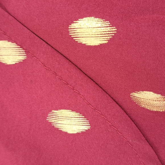 SHEIN Gold Dots Burgundy Red Tunic Size XL US 12 - Picture 7 of 15